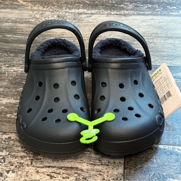 Crocs Baya Lined Clog Relaxed Fit Fleece Cozy Camp Hike Black‎ Womens Size 8 NWT - Picture 2 of 10